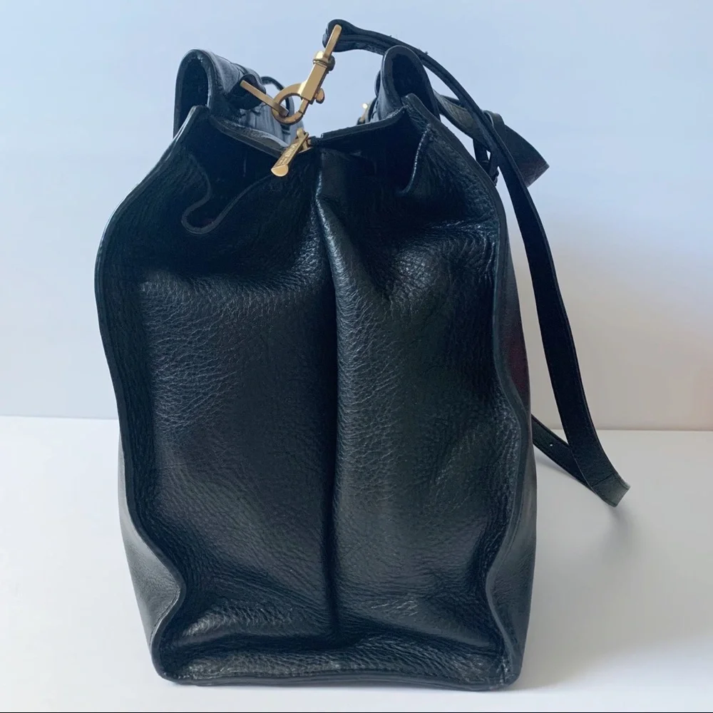 KATE SPADE BLACK LEATHER CROSSBODY SATCHEL